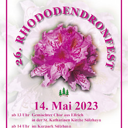 26. Rhododendronfest in Sülzhayn am 14. Mai 2023