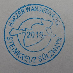 Sonderstempelkasten der "Harzer Wandernadel" am Steinkreuz