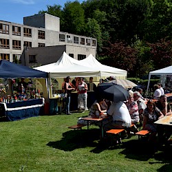 Blick auf Kuchenzelt