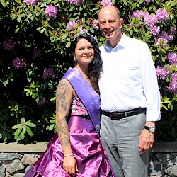 Jasmin mit Thüringer Minister Wolfgang Tiefensee