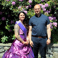 Jasmin mit Bürgermeister der Stadt Ellrich Henry Pasenow