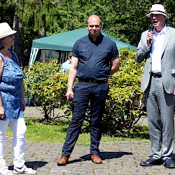 Begrüßungsworte von Herrn Tiefensee (Thüringer Minister für Wirtschaft, Wissenschaft) und Herrn Pasenow (Bürgermeister Ellrich)