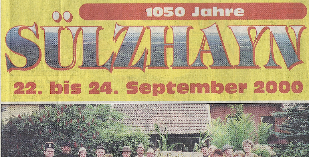 Sülzhayn feierte 1050-jähriges Bestehen - 22. bis 24. September 2000