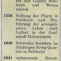 Sülzhayn feierte 1050-jähriges Bestehen - 22. bis 24. September 2000