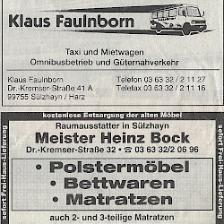 Sülzhayn feierte 1050-jähriges Bestehen - 22. bis 24. September 2000