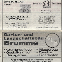 Sülzhayn feierte 1050-jähriges Bestehen - 22. bis 24. September 2000