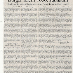 Sülzhayn feierte 1050-jähriges Bestehen - 22. bis 24. September 2000