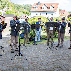 105 Jagdhornbläser Birkenmoor (Foto: M. Haupt)